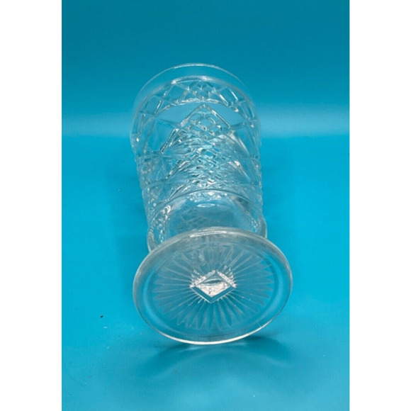 Vintage Grandma Core Hazel Atlas Ice Tea Glass  6" Embellished Pressed Glass - Picture 3 of 4